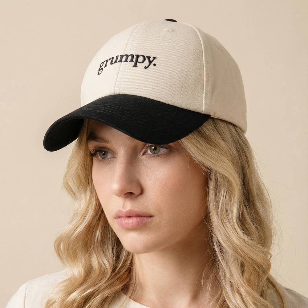 Grumpy Embroidered Cap