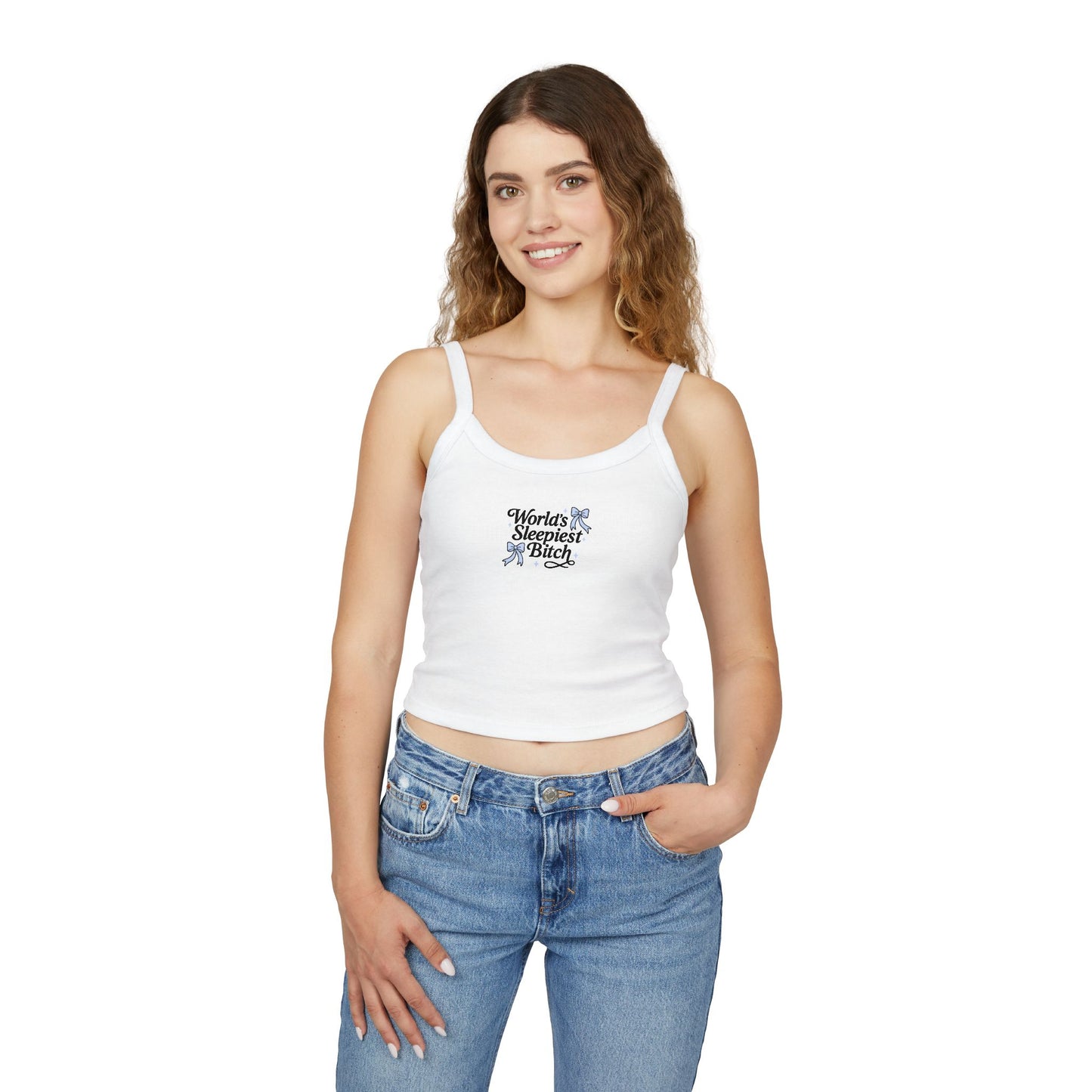 World's Sleepiest Bitch Spaghetti Strap Tank Top