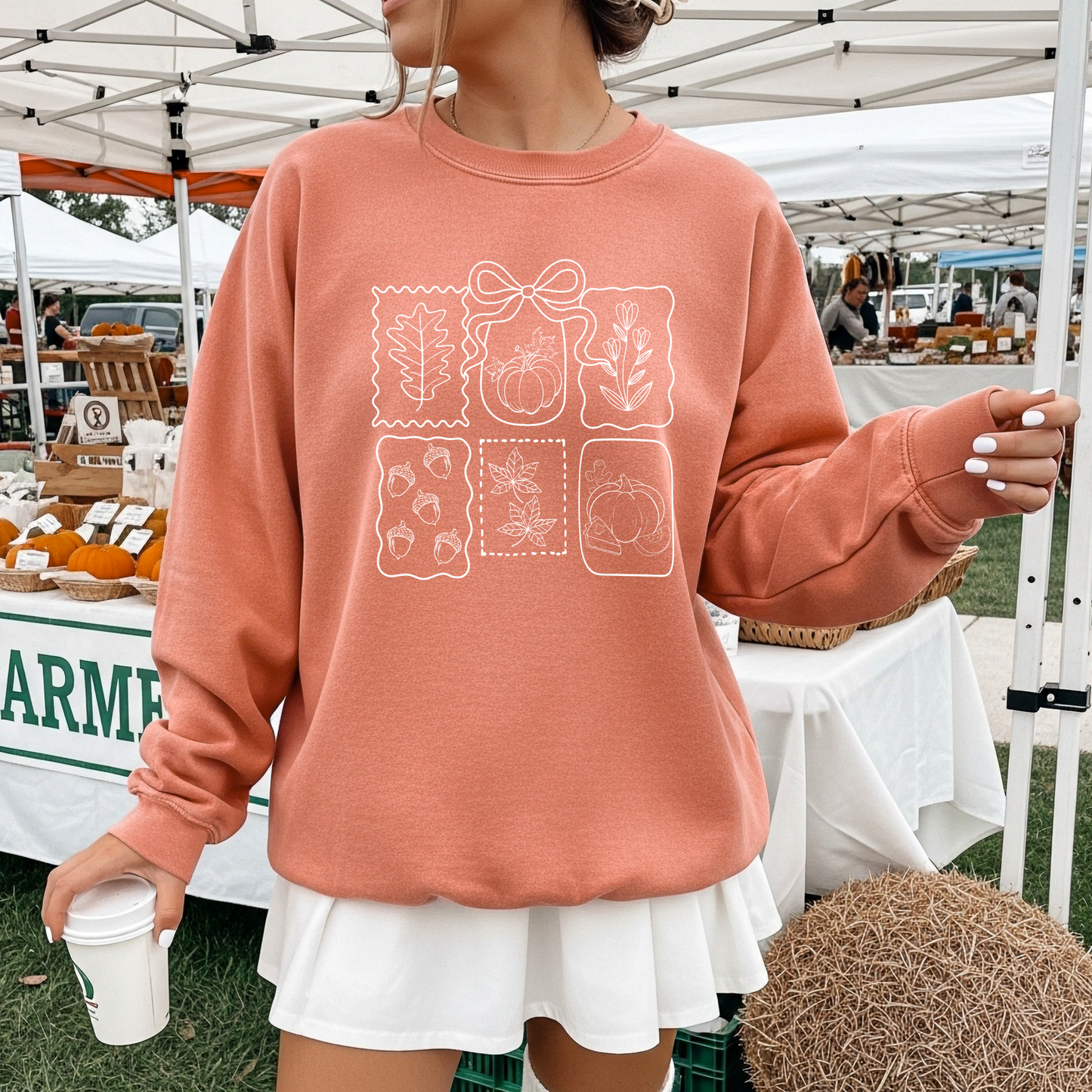 Fall Coquette Doodles Comfort Colors® Sweatshirt