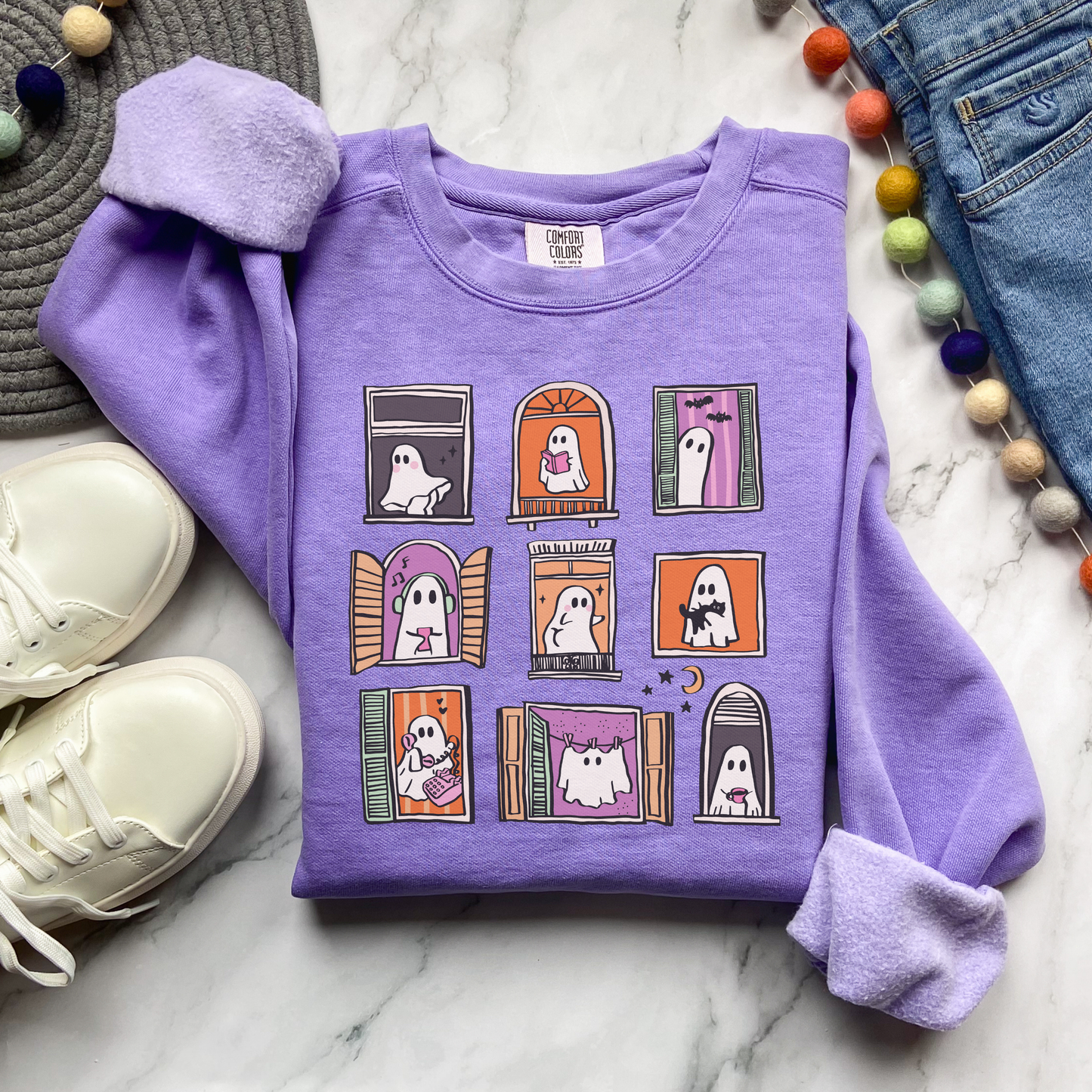 Cozy Ghosties Comfort Colors® Sweatshirt