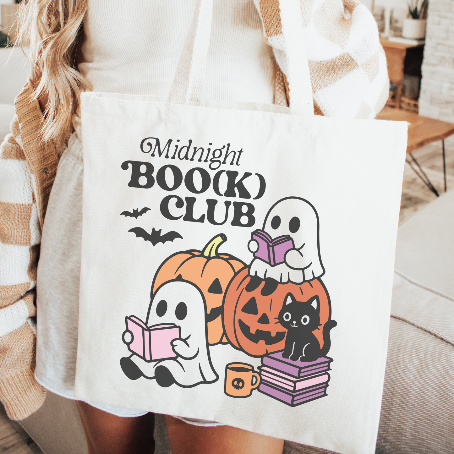 Midnight Book Club Canvas Tote Bag