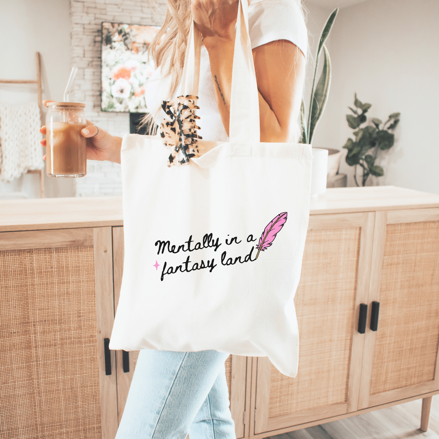 Mentally in a Fantasy Land Canvas Tote Bag