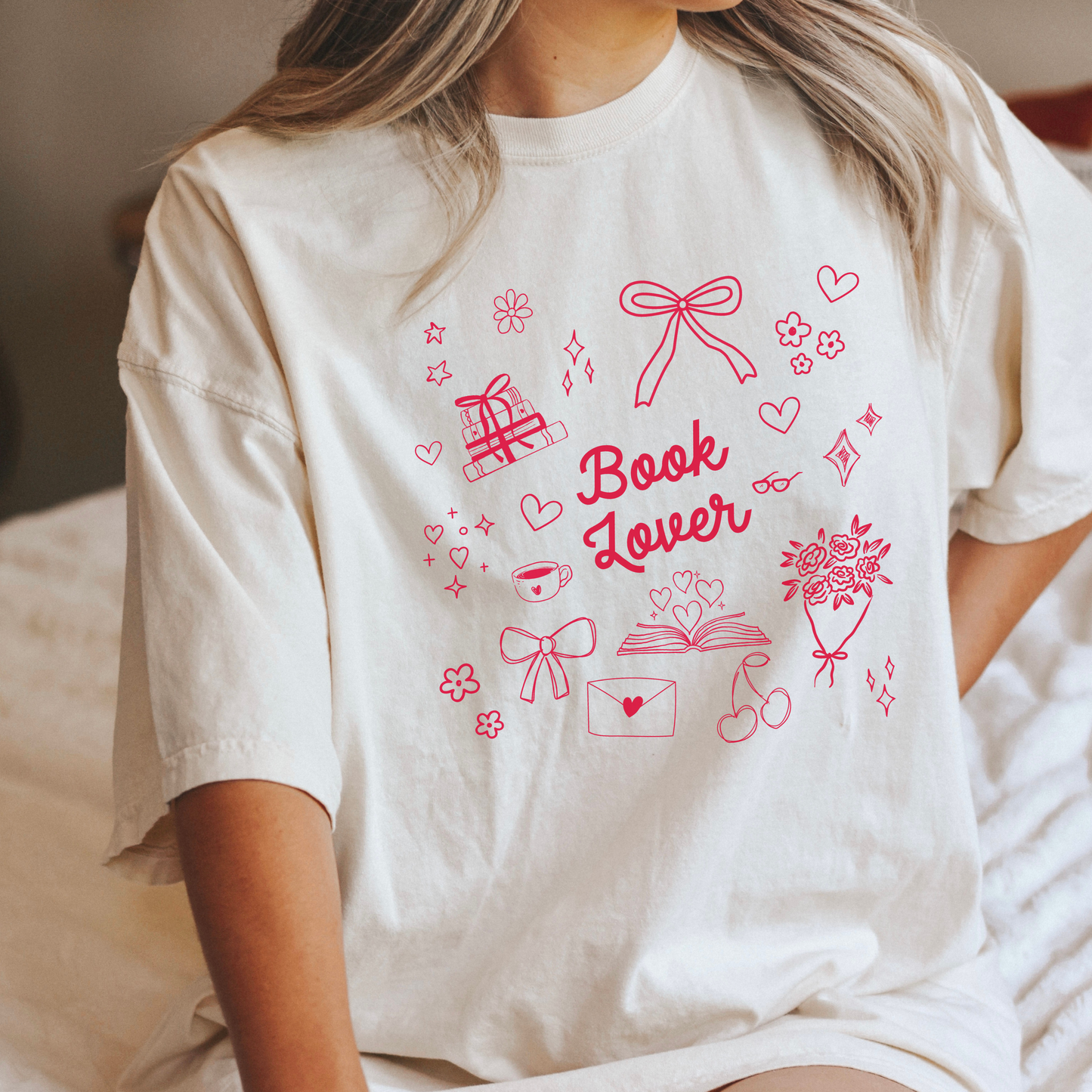 Book Lover Doodles Comfort Colors T-Shirt