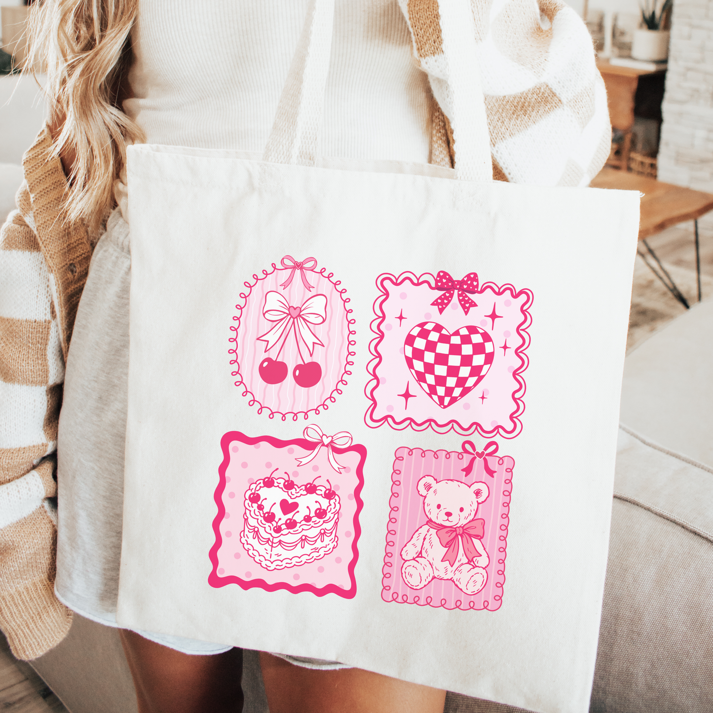 Coquette Stamps Tote Bag