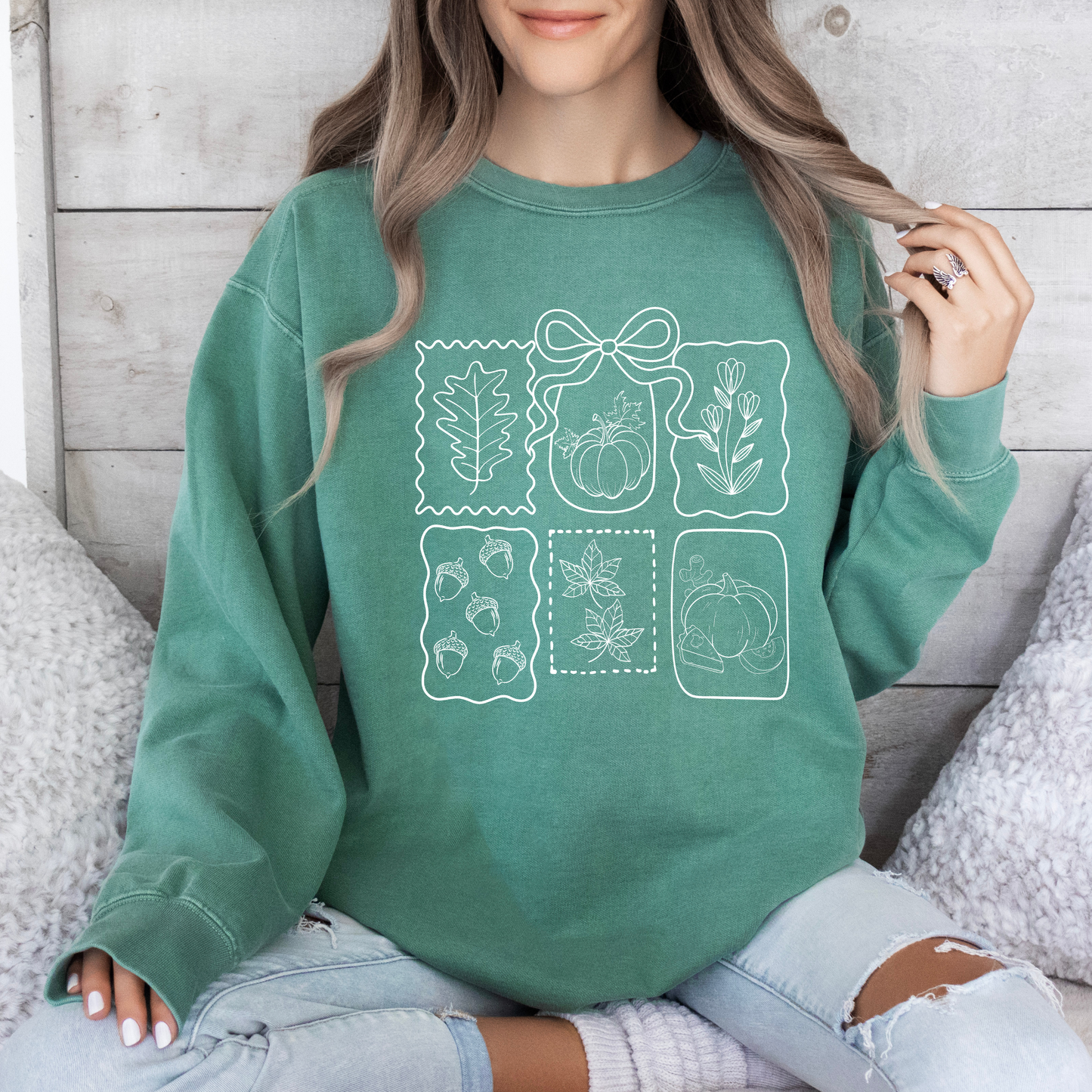 Fall Coquette Doodles Comfort Colors® Sweatshirt