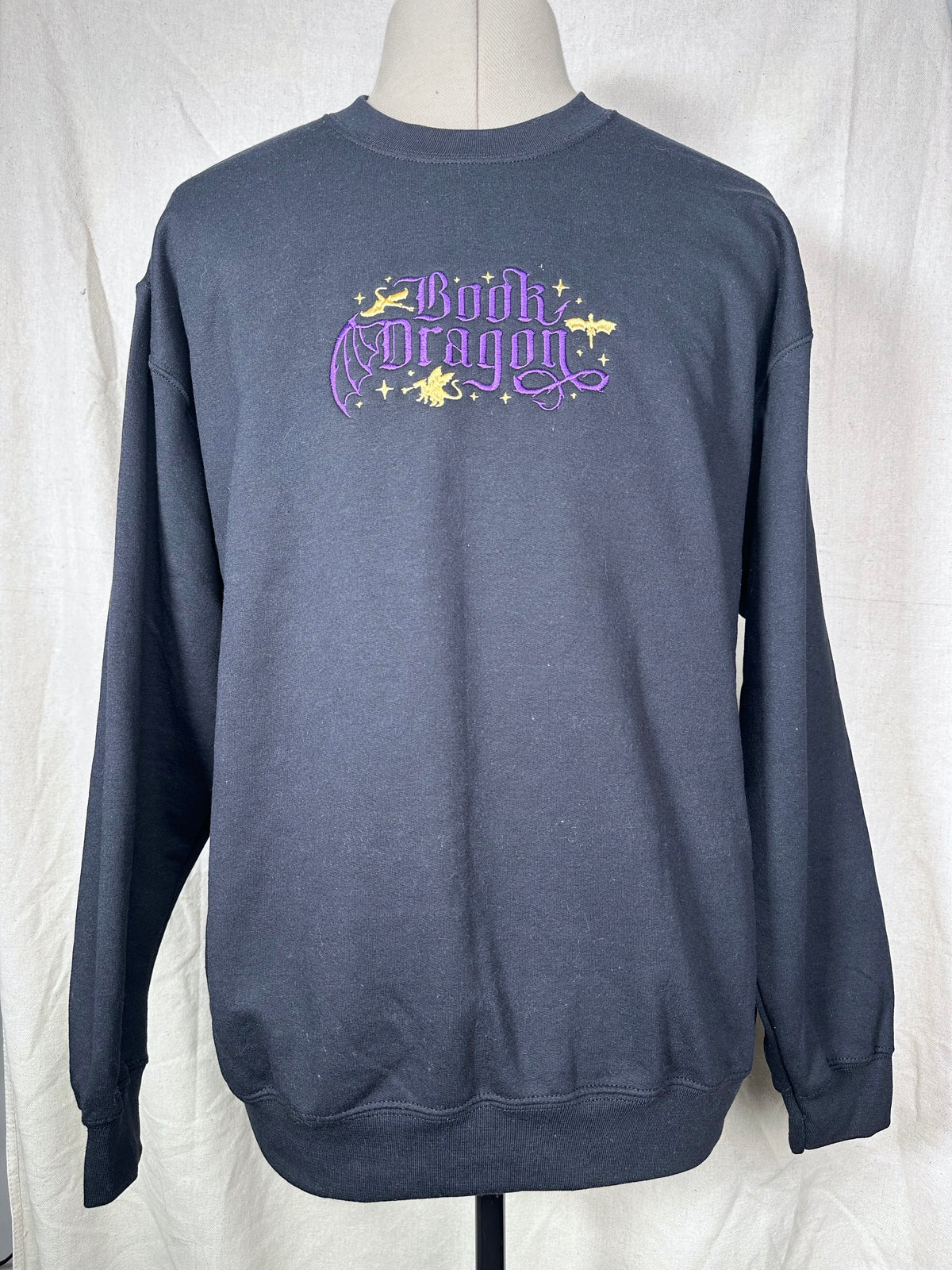Book Dragon Embroidered Sweatshirt