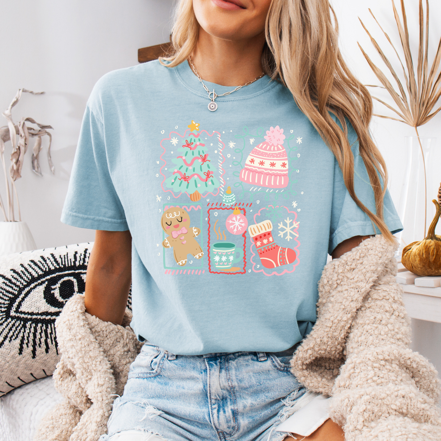 Pastel Christmas Comfort Colors T-Shirt
