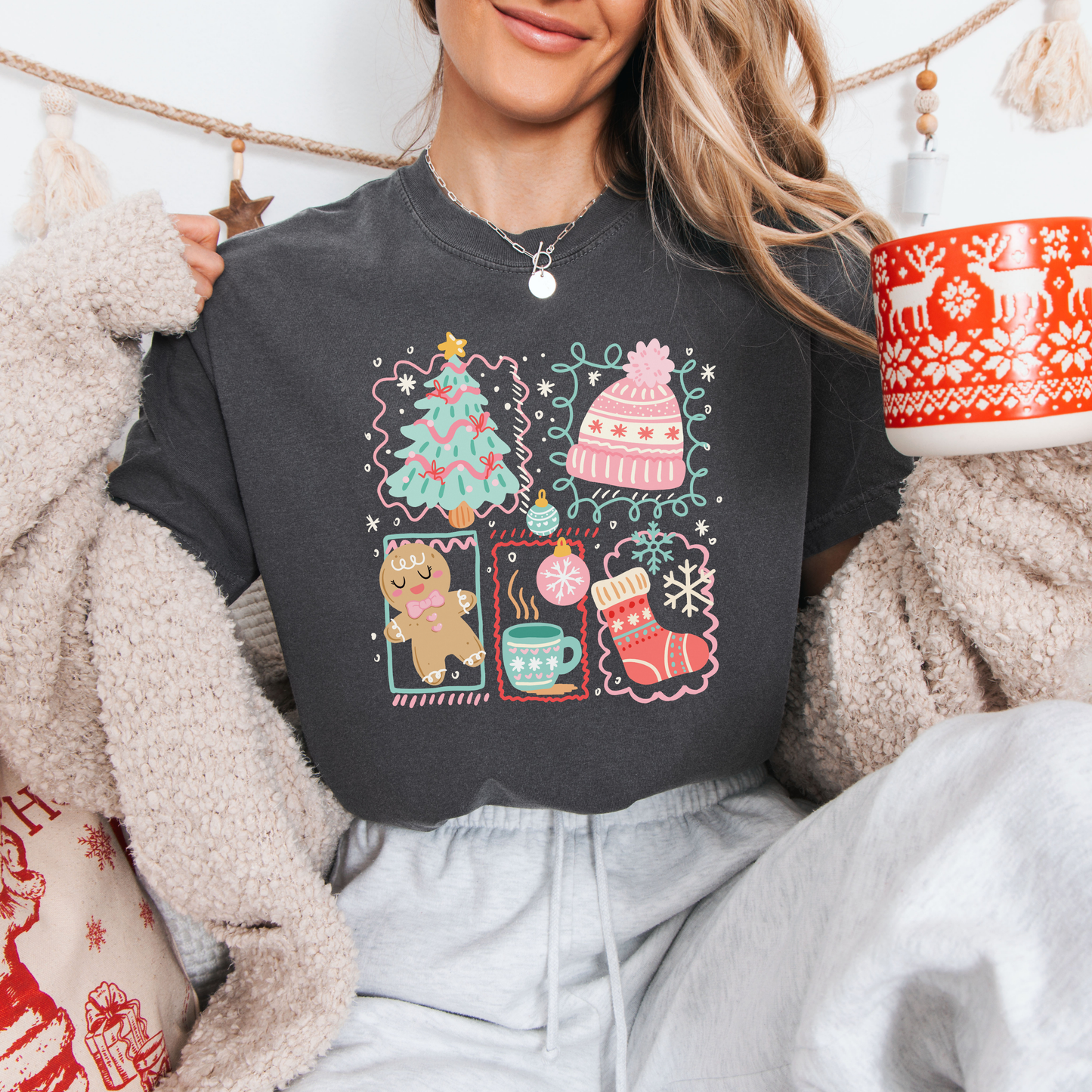 Pastel Christmas Comfort Colors T-Shirt