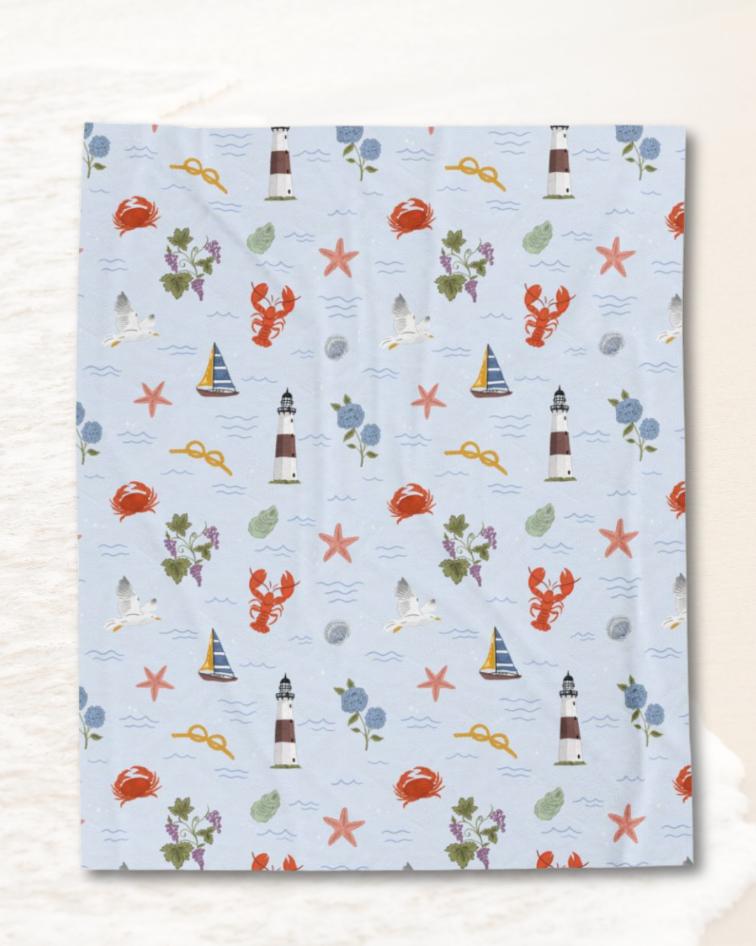 PRE-ORDER: Currently Coastal Velveteen Plush Blanket