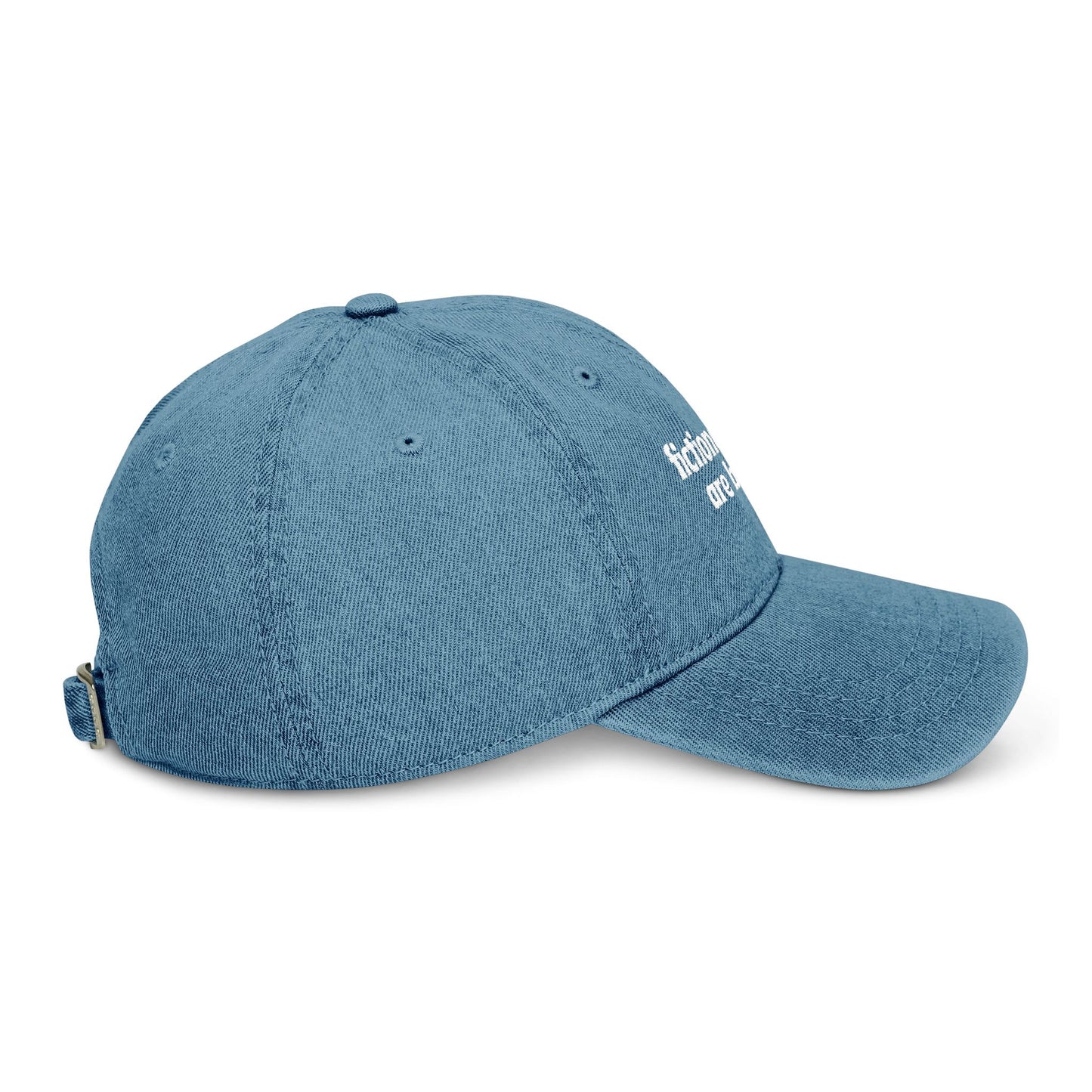 Fictional Men Are Better Embroidered Denim Hat