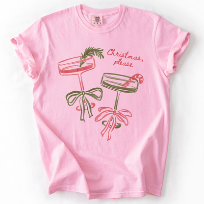 Christmas Please Cocktails Comfort Colors T-Shirt