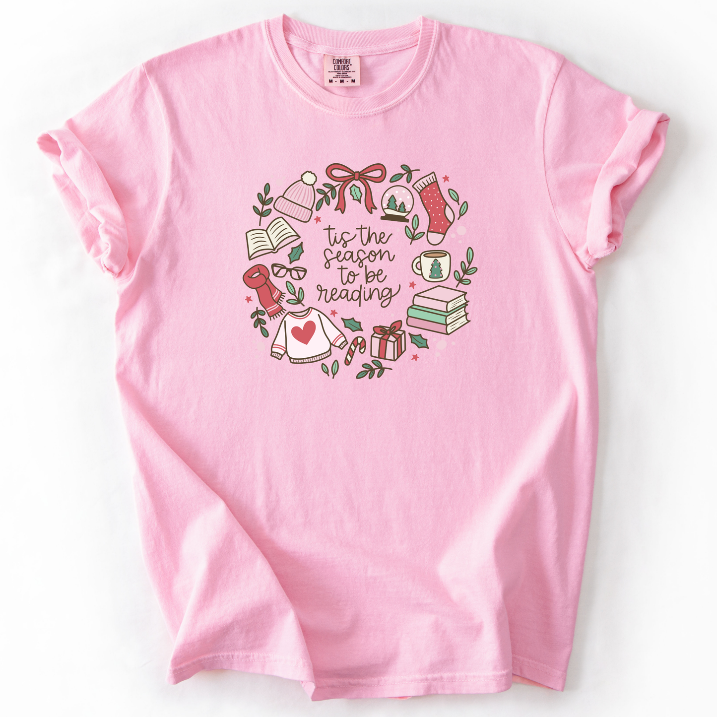 Tis The Season To Be Reading Comfort Colors T-Shirt