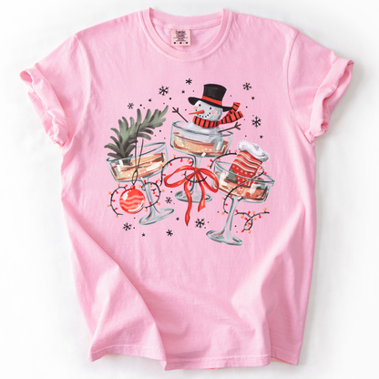 Christmas Cocktails Comfort Colors T-Shirt