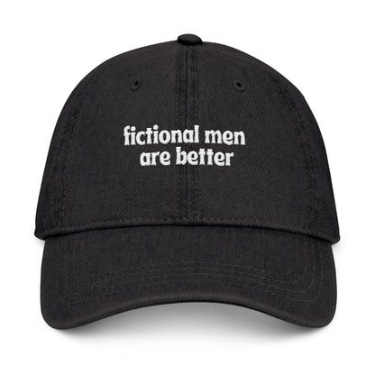 Fictional Men Are Better Embroidered Denim Hat