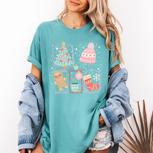 Pastel Christmas Comfort Colors T-Shirt