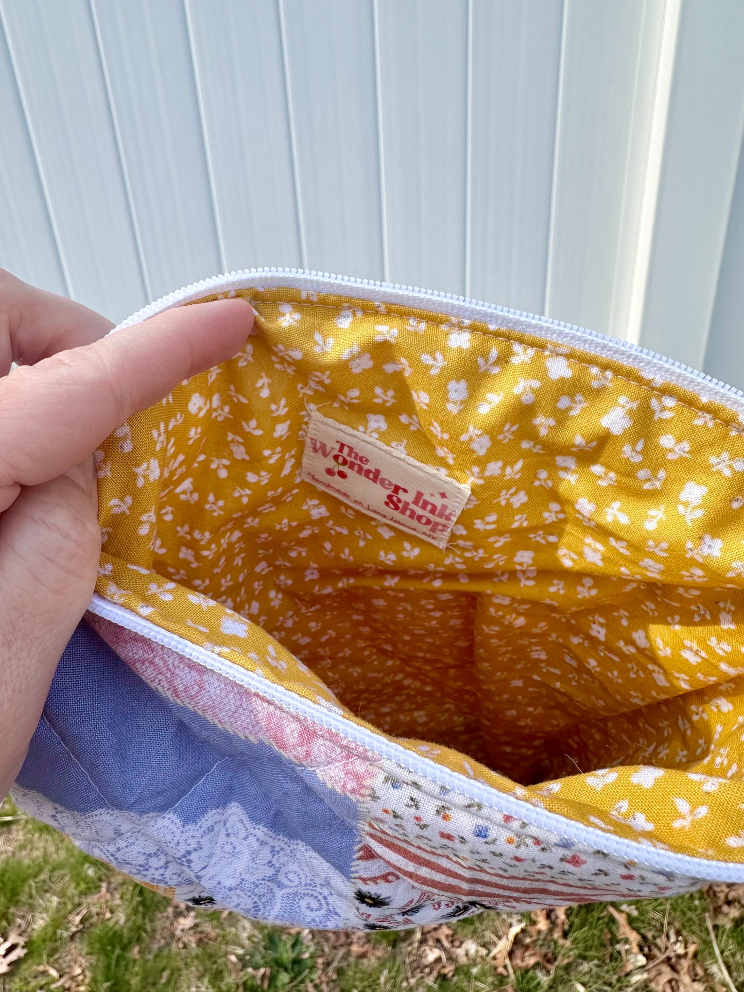 Handmade Quilted Book & Tablet Sleeve - Patches