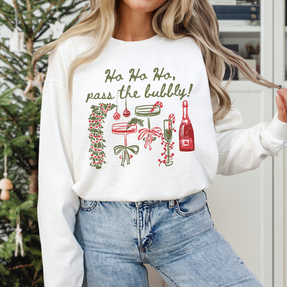 Pass the Bubbly Comfort Colors Sweatshirt