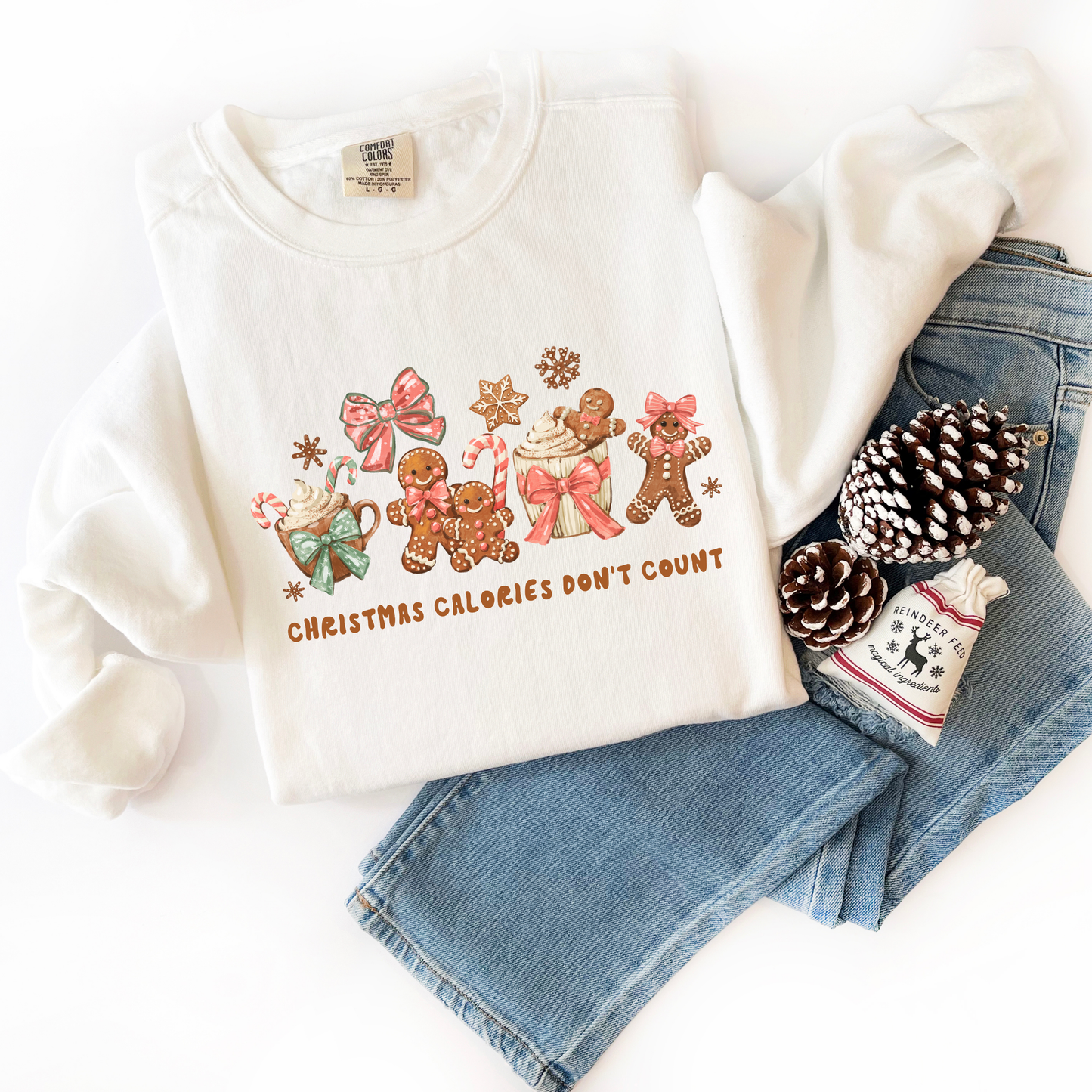 Christmas Calories Don't Count Comfort Colors Sweatshirt