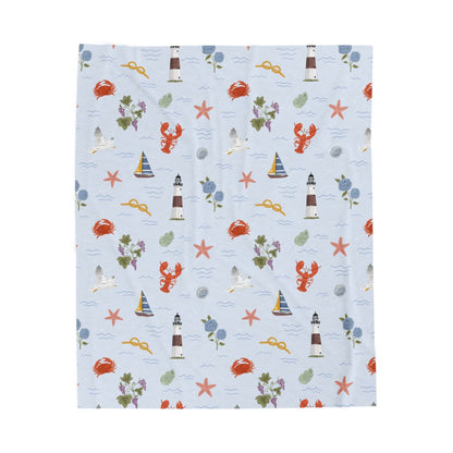 PRE-ORDER: Currently Coastal Velveteen Plush Blanket