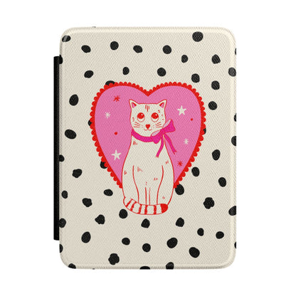 Kindle Case - Polka Dot Kitty | Paperwhite 12th Gen & Colorsoft