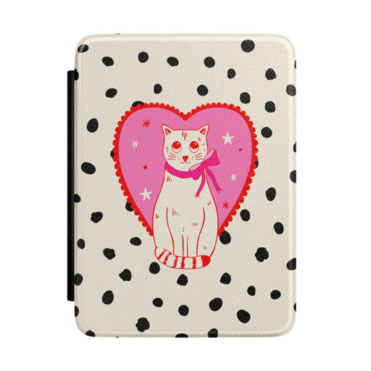 Kindle Case - Polka Dot Kitty | Paperwhite 12th Gen & Colorsoft