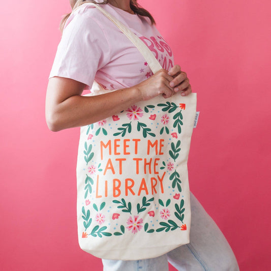 Meet Me At The Library Canvas Tote Bag