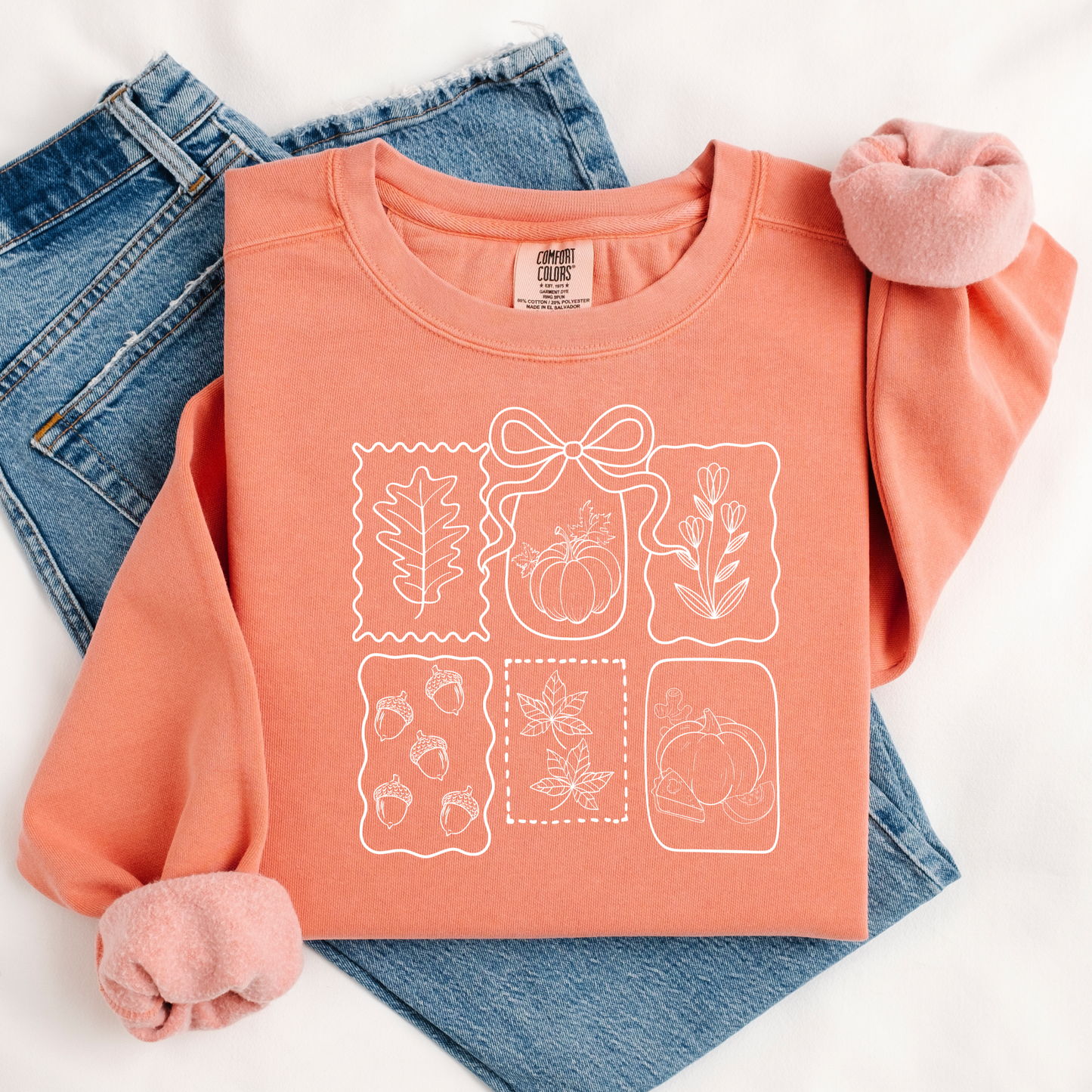 Fall Coquette Doodles Comfort Colors® Sweatshirt