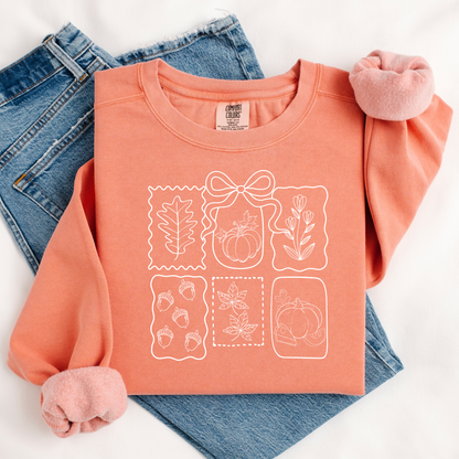 Fall Coquette Doodles Comfort Colors® Sweatshirt