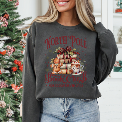 North Pole Book Club Comfort Colors Sweatshirt