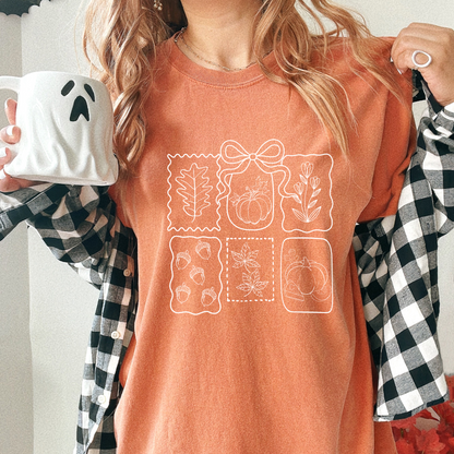 Fall Coquette Doodles Comfort Colors® T-Shirt