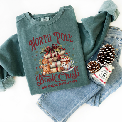 North Pole Book Club Comfort Colors Sweatshirt