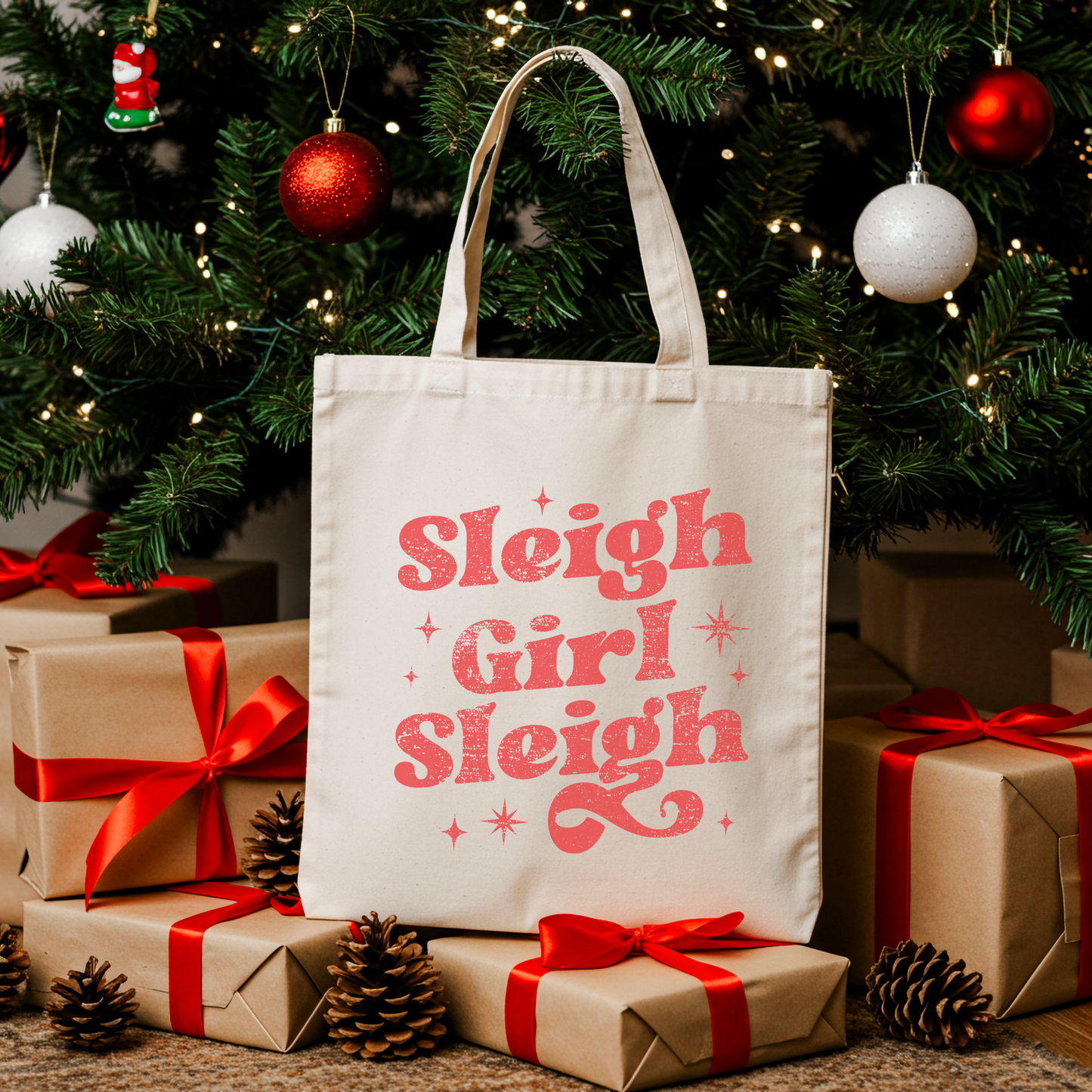 Sleigh Girl Sleigh Tote Bag