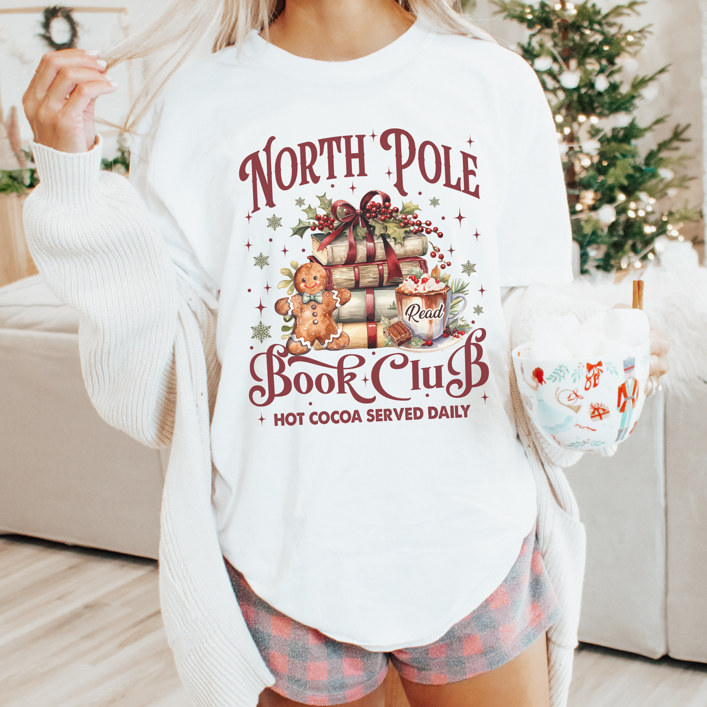 North Pole Book Club Comfort Colors T-Shirt