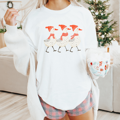 Christmas Geese Comfort Colors T-Shirt