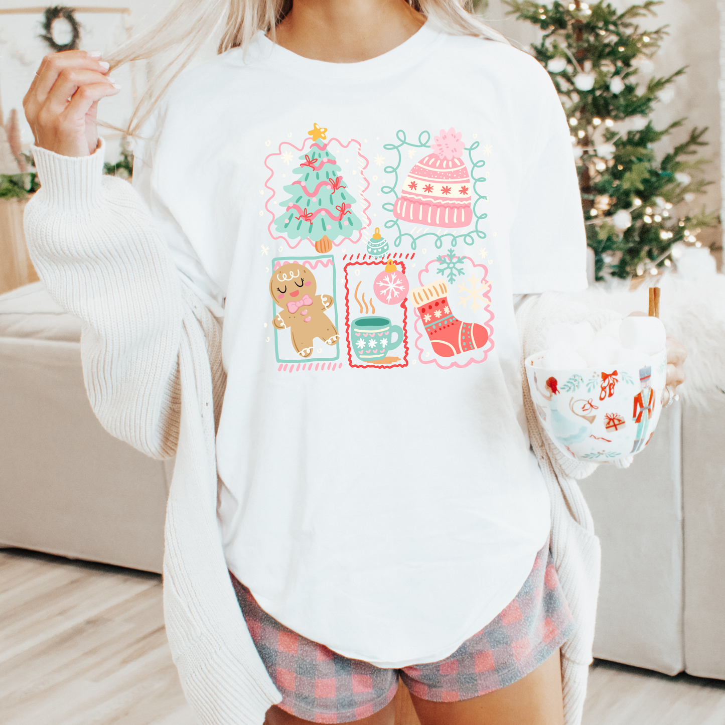 Pastel Christmas Comfort Colors T-Shirt