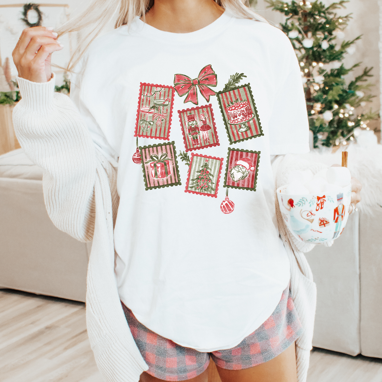 Christmas Stamps Comfort Colors T-Shirt