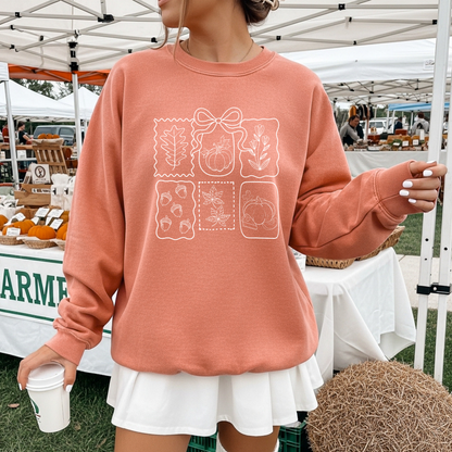 Fall Coquette Doodles Comfort Colors® Sweatshirt