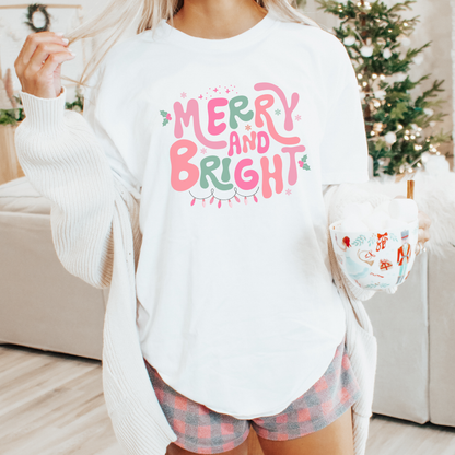 Merry and Bright Comfort Colors T-Shirt