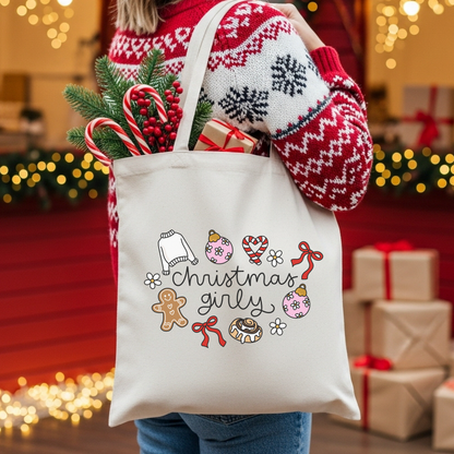 Christmas Girly Tote Bag