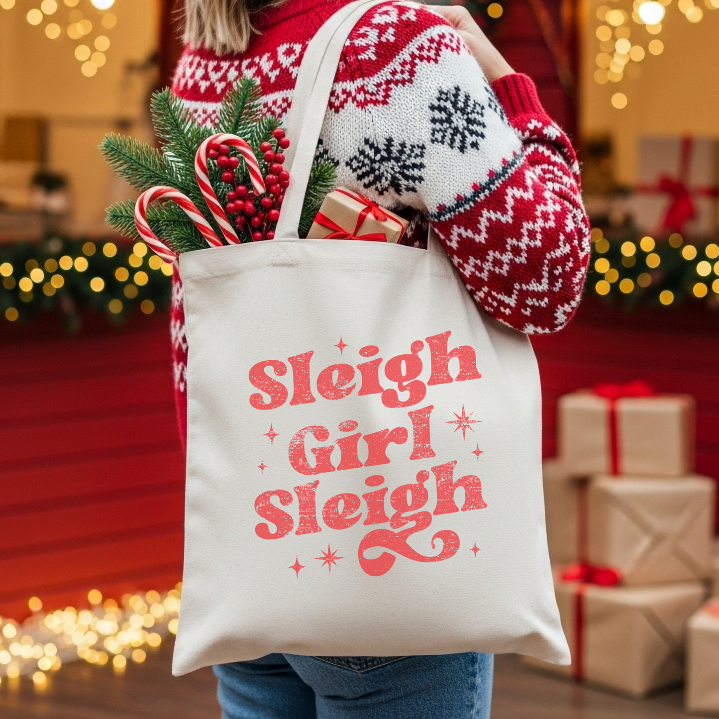 Sleigh Girl Sleigh Tote Bag