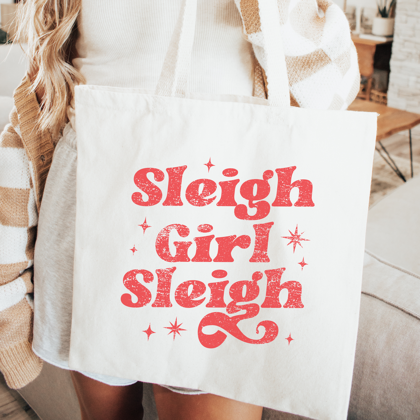 Sleigh Girl Sleigh Tote Bag