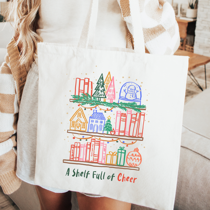 A Shelf Full of Cheer Tote Bag