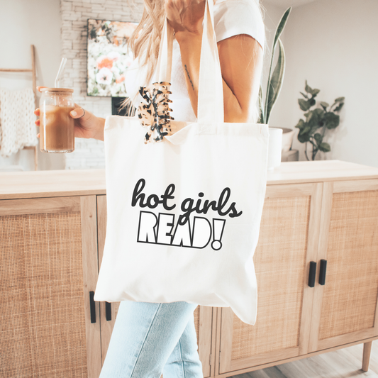 Hot Girls Read Canvas Tote Bag