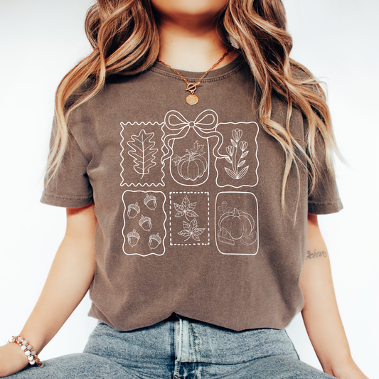 Fall Coquette Doodles Comfort Colors® T-Shirt