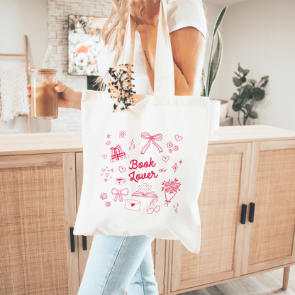 Book Lover Doodles Tote Bag