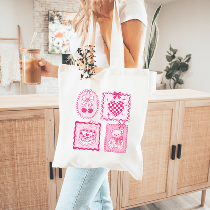 Coquette Stamps Tote Bag