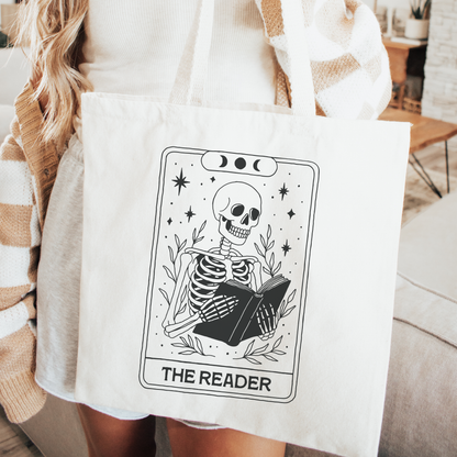 The Reader Tarot Card Canvas Tote Bag