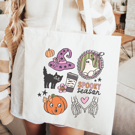 Spooky Season Canvas Tote Bag