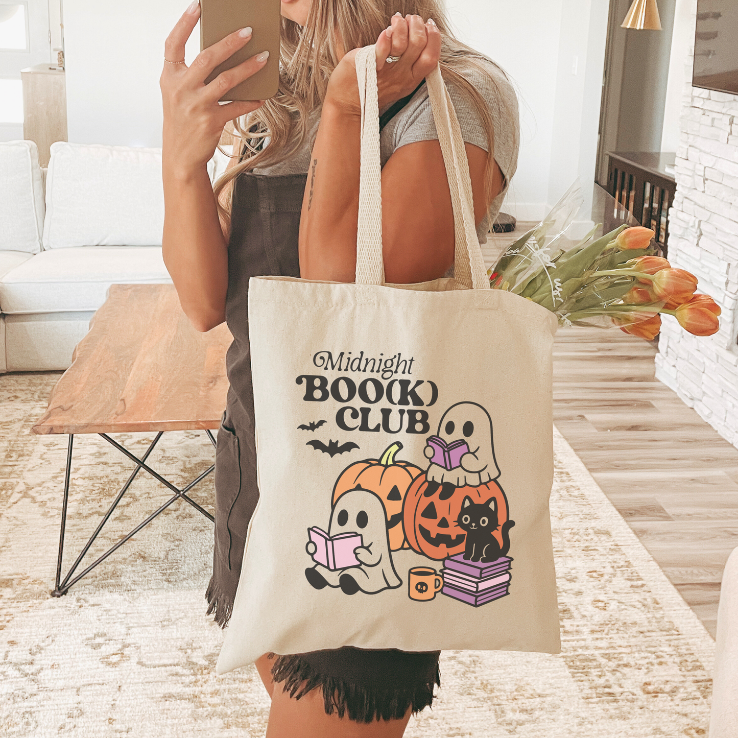 Midnight Book Club Canvas Tote Bag