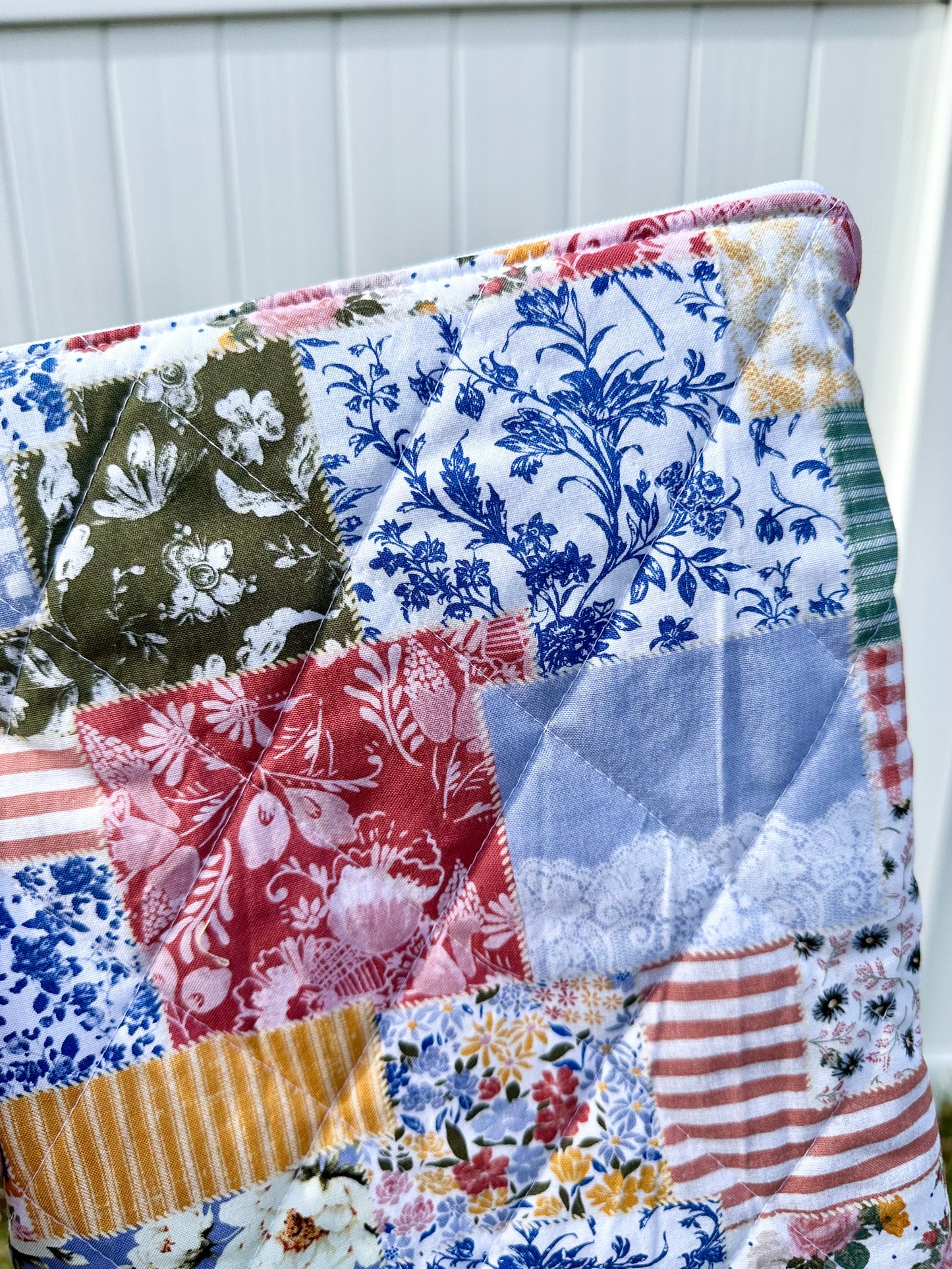 Handmade Quilted Book & Tablet Sleeve - Patches